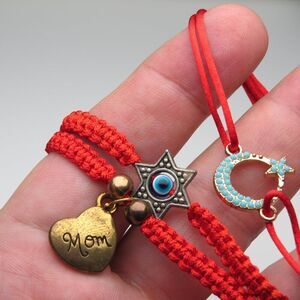 Good Luck eye - Hand bracelet 14k plated 3 pieces